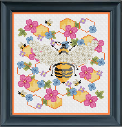 Bright and Beautiful Bee in Bloom - Digital Download