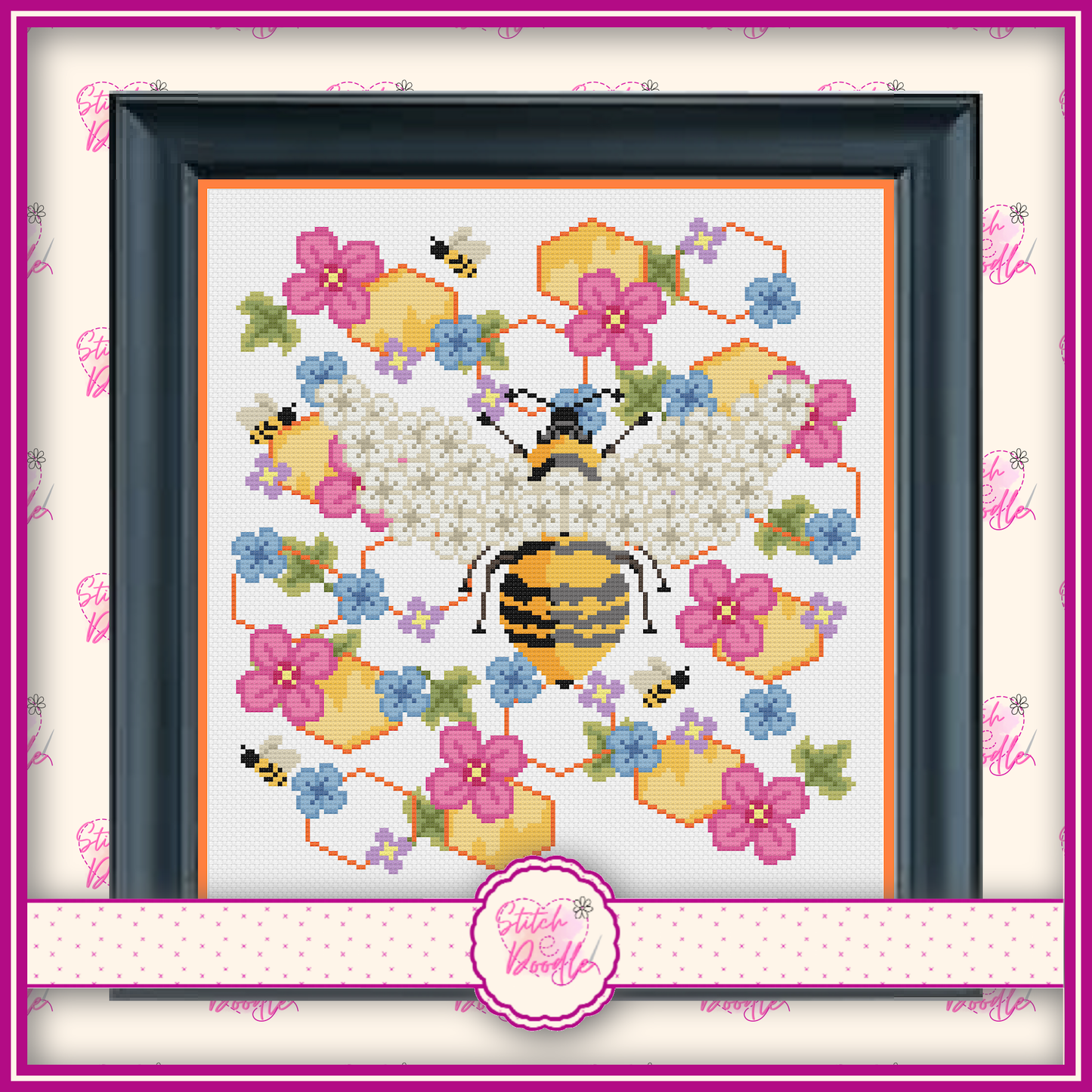 Bright and Beautiful Bee in Bloom - Digital Download