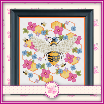 Bright and Beautiful Bee in Bloom - Digital Download