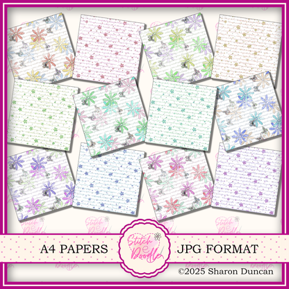 Between the Pages Paper craft kit: 42 Piece Card Making Kit (Digital Download)