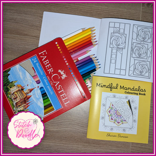 Colouring Bundle - 24 pencils & 2 colouring books