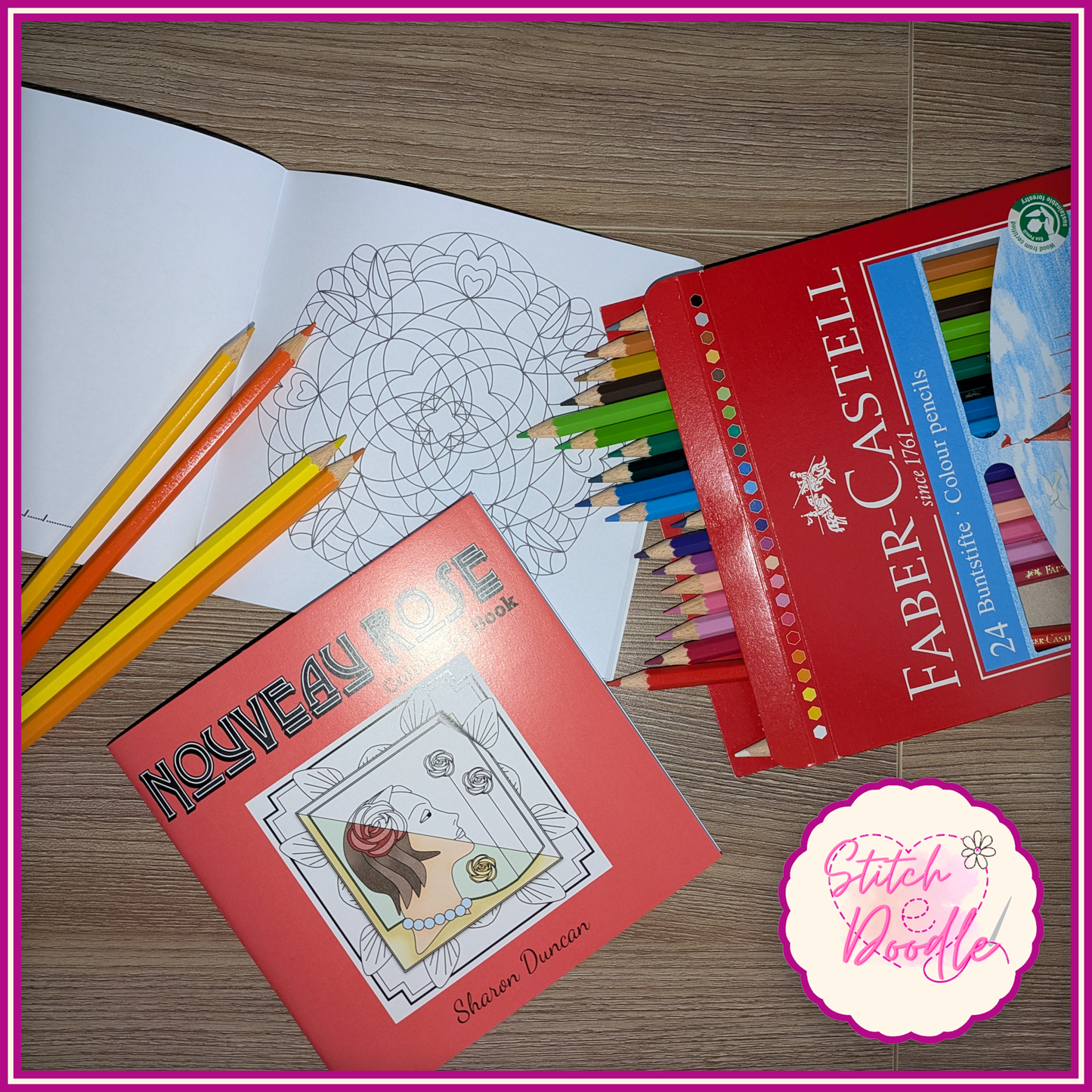 Colouring Bundle - 24 pencils & 2 colouring books