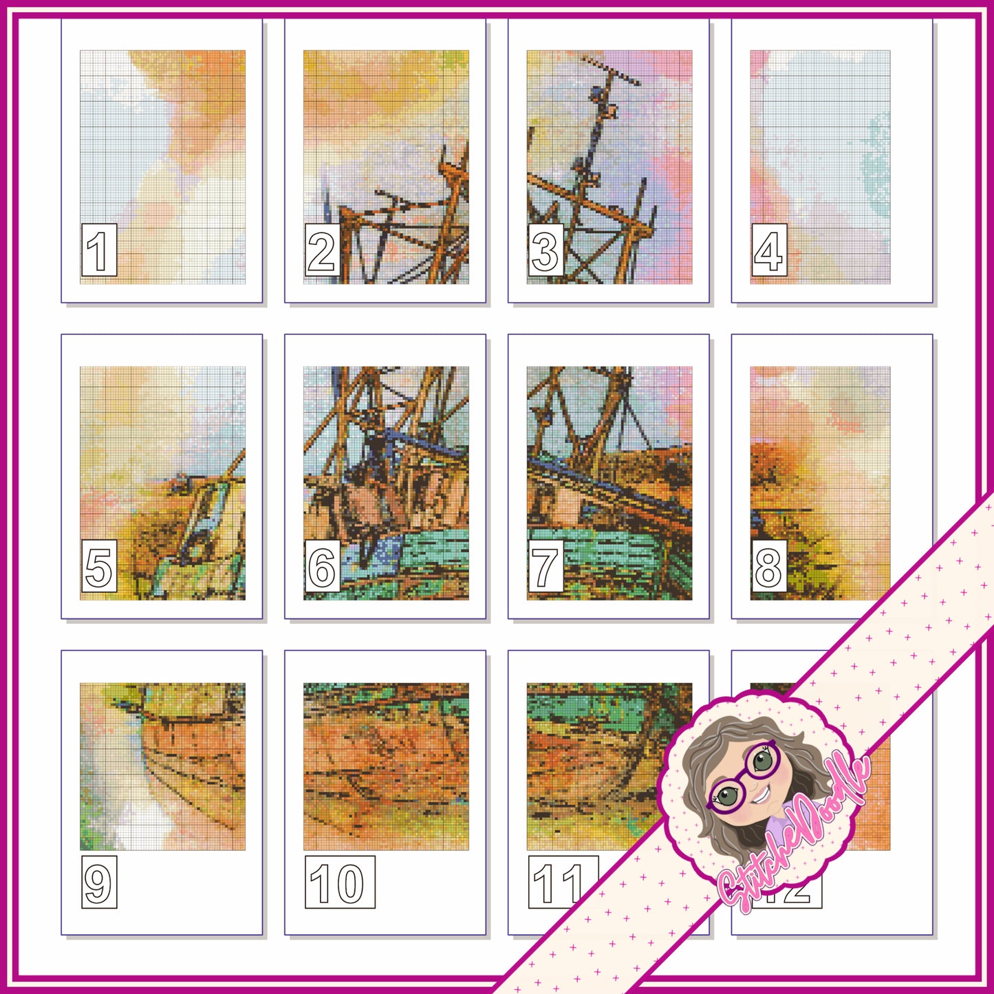 Boat at Anstruther - Full Coverage - Digital Download PDF and Patternkeeper