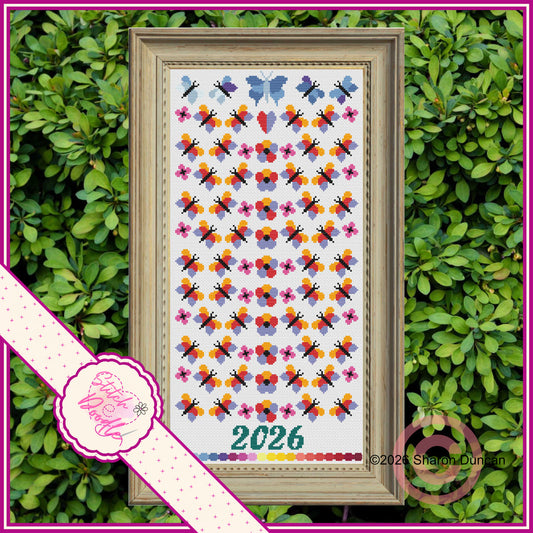 Butterflies Temperature Sampler 365 days of stitching - Digital Download