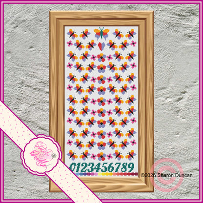 Butterflies Temperature Sampler 365 days of stitching - Digital Download