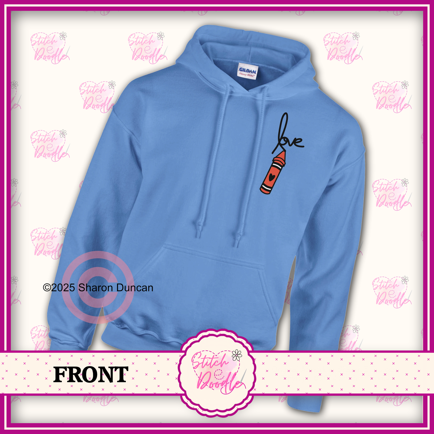 Broken Crayons Still Colour Classic Unisex Pullover Hoodie - Front and Back Design- 6 Colours