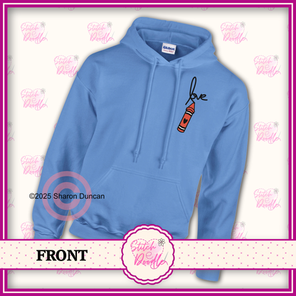 Broken Crayons Still Colour Classic Unisex Pullover Hoodie - Front and Back Design- 6 Colours