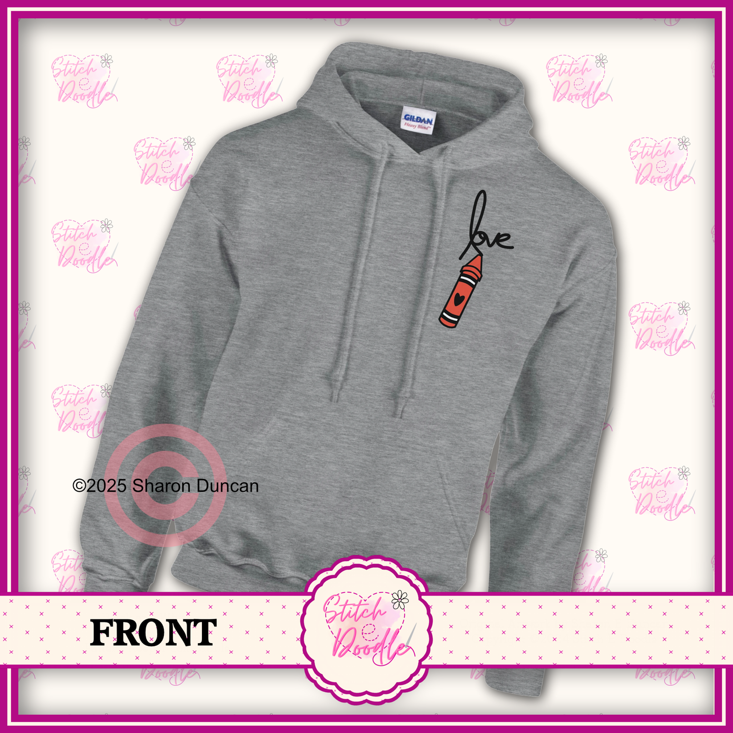 Broken Crayons Still Colour Classic Unisex Pullover Hoodie - Front and Back Design- 6 Colours