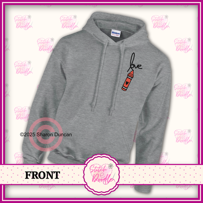 Broken Crayons Still Colour Classic Unisex Pullover Hoodie - Front and Back Design- 6 Colours