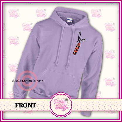 Broken Crayons Still Colour Classic Unisex Pullover Hoodie - Front and Back Design- 6 Colours