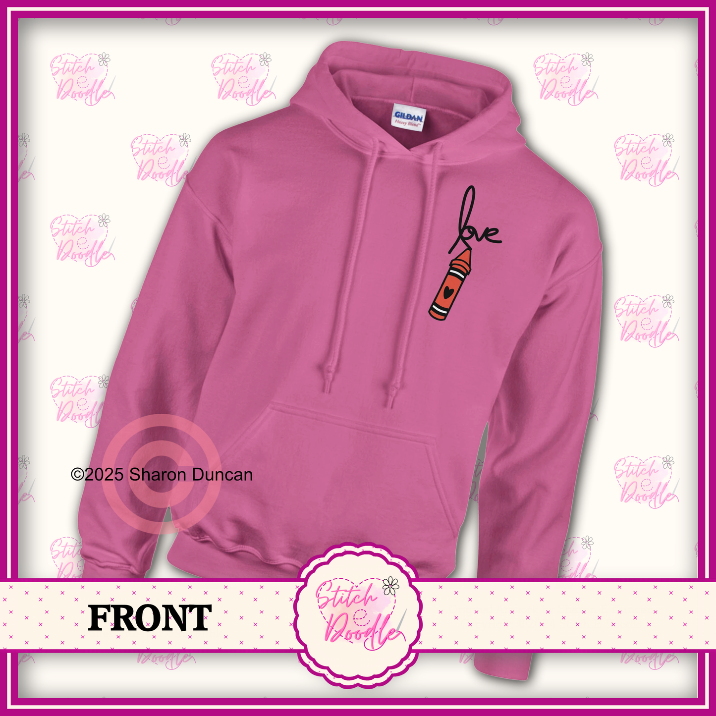 Broken Crayons Still Colour Classic Unisex Pullover Hoodie - Front and Back Design- 6 Colours