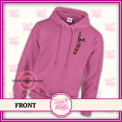Broken Crayons Still Colour Classic Unisex Pullover Hoodie - Front and Back Design- 6 Colours