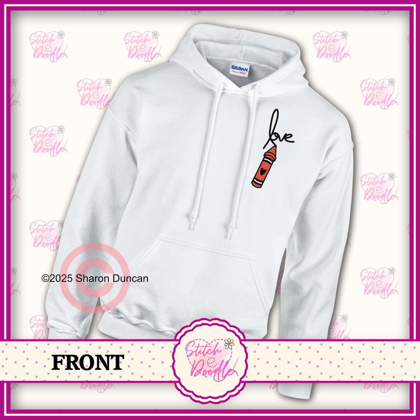 Broken Crayons Still Colour Classic Unisex Pullover Hoodie - Front and Back Design- 6 Colours