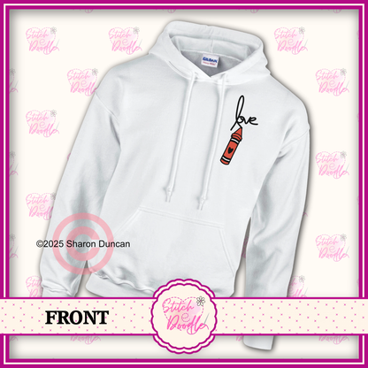 Broken Crayons Still Colour Classic Unisex Pullover Hoodie - Front and Back Design- 6 Colours