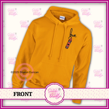 Broken Crayons Still Colour Classic Unisex Pullover Hoodie - Front and Back Design- 6 Colours