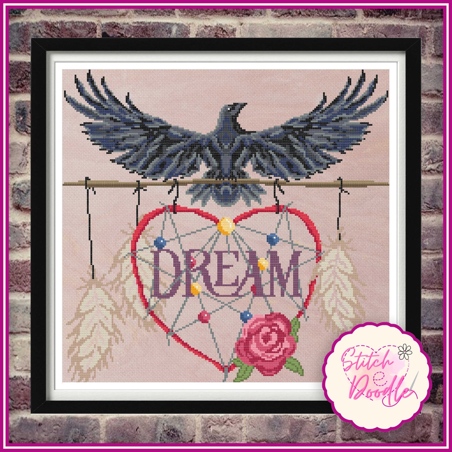 Striking Dreamcatcher Raven - Digital Download