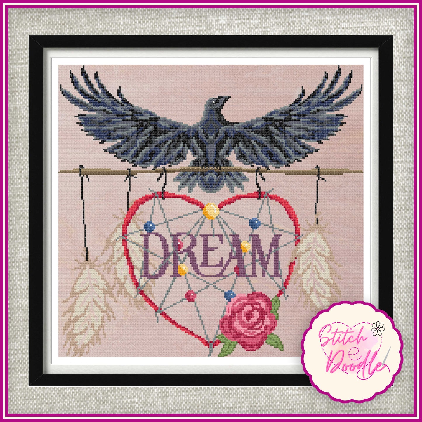Striking Dreamcatcher Raven - Digital Download