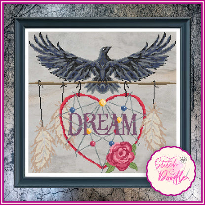 Striking Dreamcatcher Raven - Digital Download
