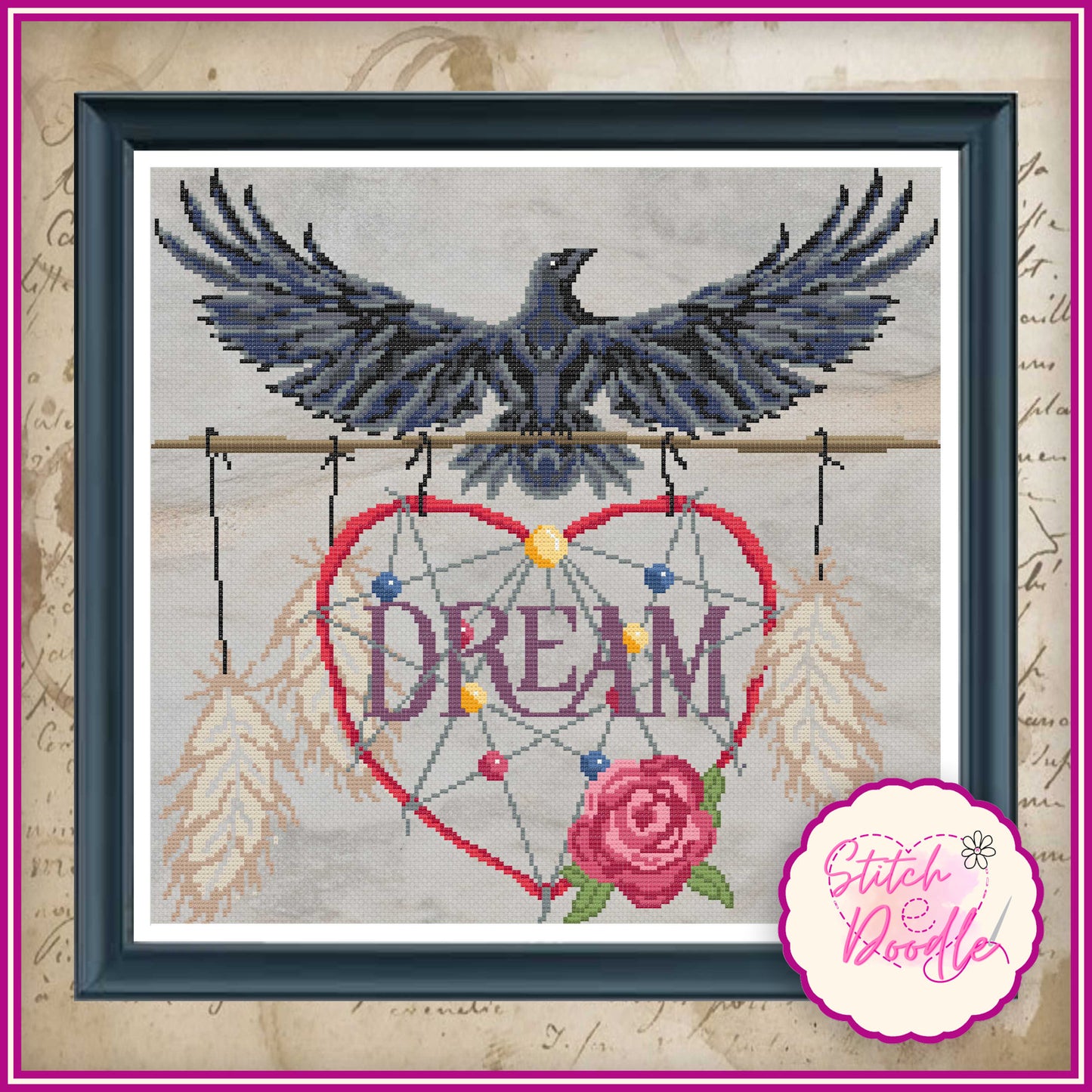 Striking Dreamcatcher Raven - Digital Download