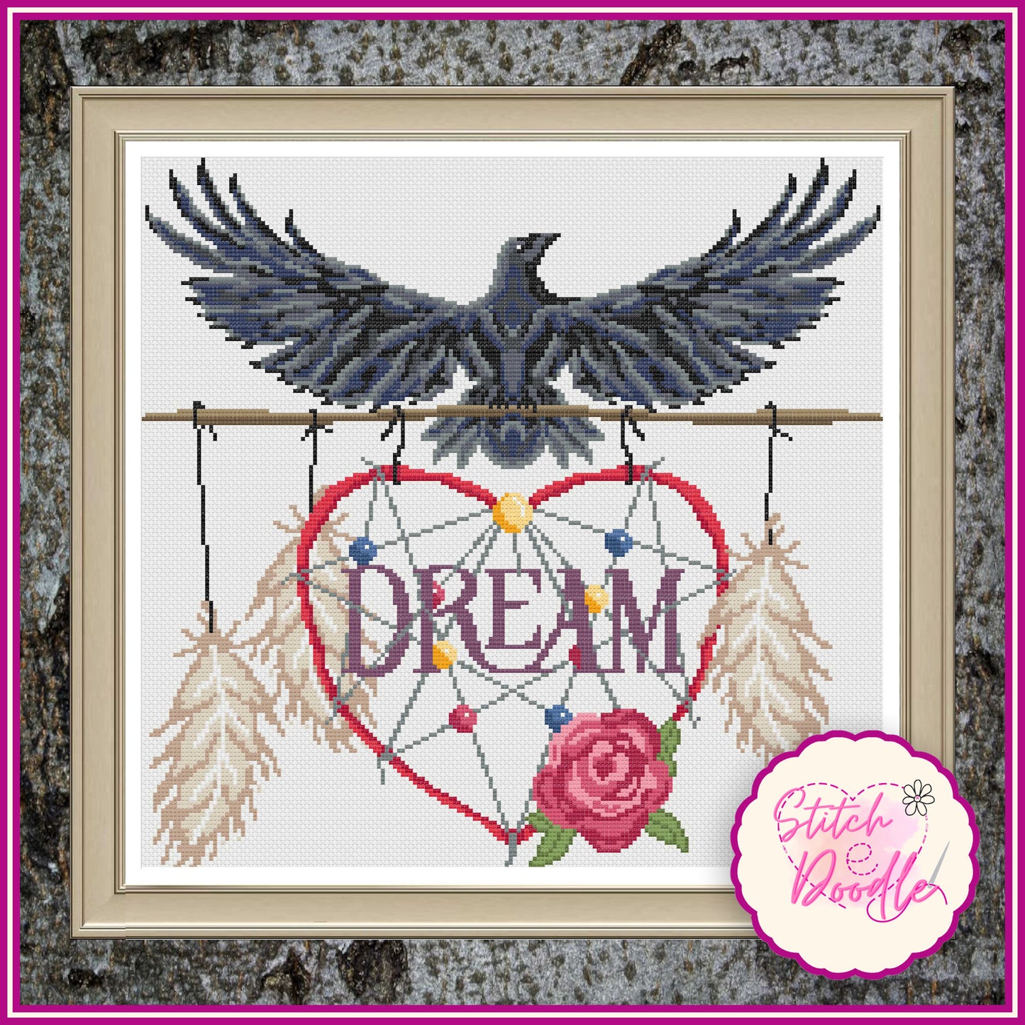 Striking Dreamcatcher Raven - Digital Download