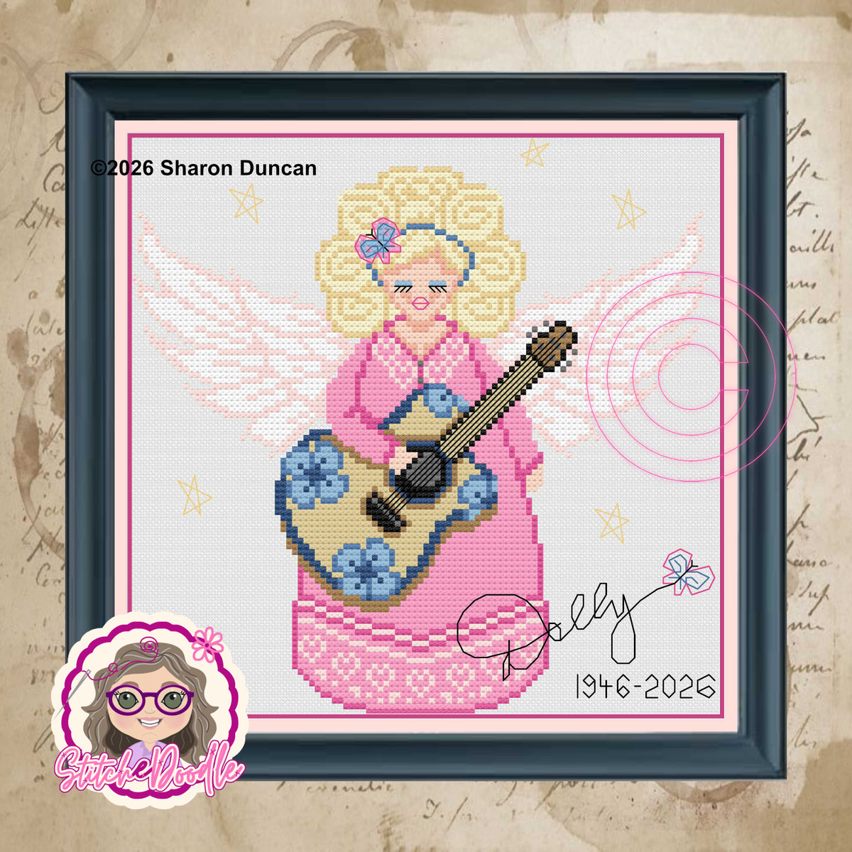 Dolly Angel : Dolly Parton Tribute Pattern Keeper Compatible (PDF Chart)