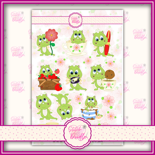 Sticker Sheet - Dragon Dayz - 17 stickers