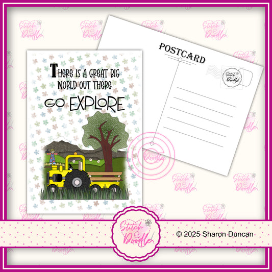 A5 Art Print/Postcard 6 Piece Collection - Farmyard Friends Messages