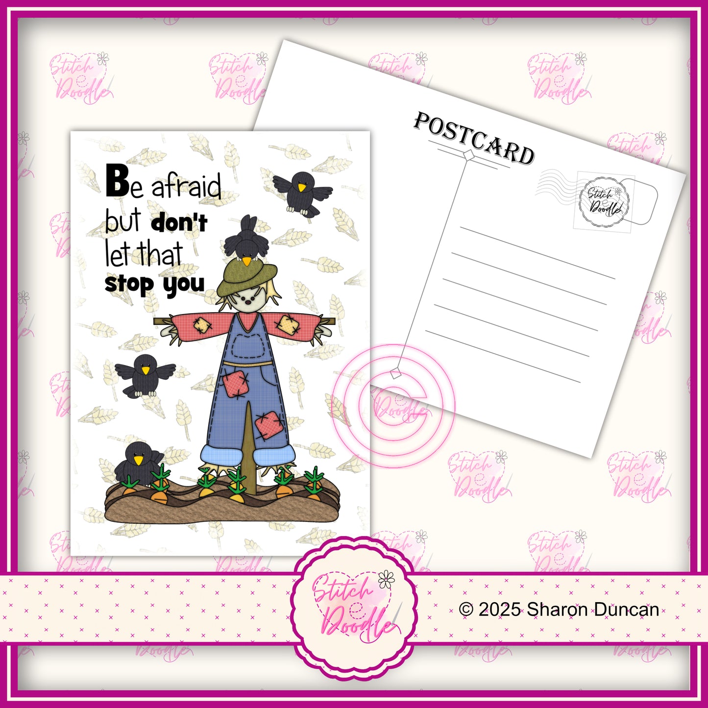 A5 Art Print/Postcard 6 Piece Collection - Farmyard Friends Messages