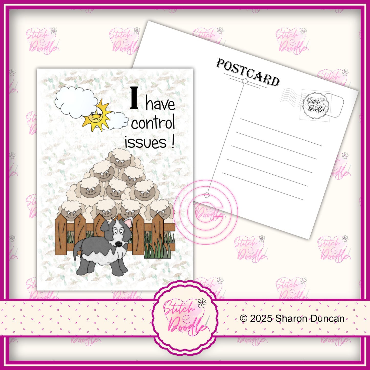 A5 Art Print/Postcard 6 Piece Collection - Farmyard Friends Messages