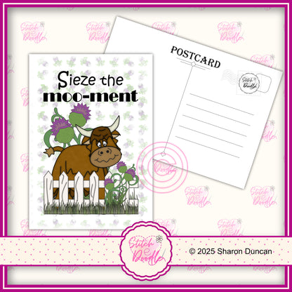 A5 Art Print/Postcard 6 Piece Collection - Farmyard Friends Messages