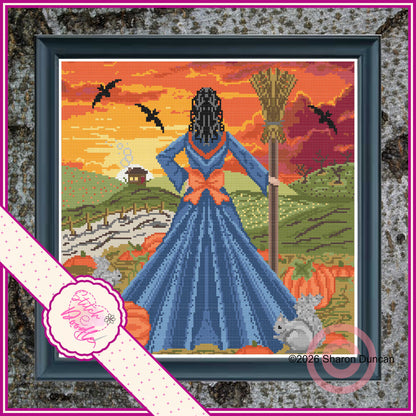 Harvest Sunset - Full Coverage Cross Stitch - Digital Download