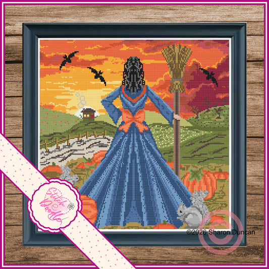 Harvest Sunset - Full Coverage Cross Stitch - Digital Download