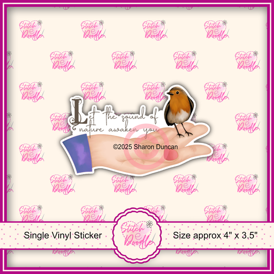 XL Single Sticker - Holding on - Robin