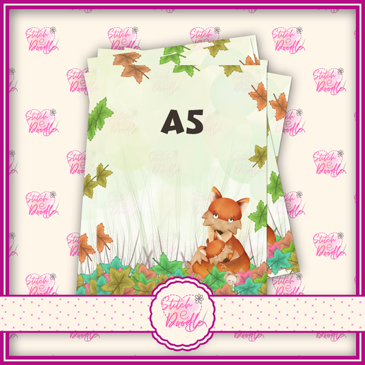 Adorable Autumn Fox A5 Notepad - 50 sheets un-coated 100 gsm paper