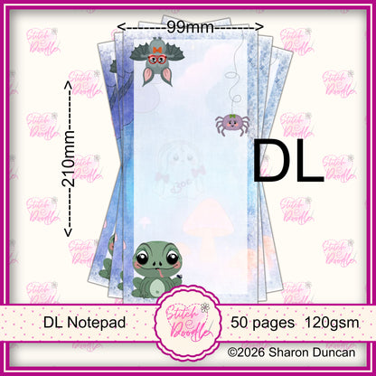 Too Cute to Spook DL Notepad - 50 sheets un-coated 120 gsm paper
