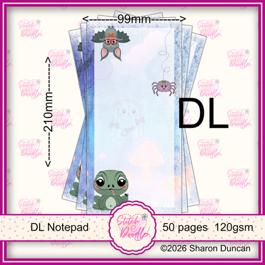 Too Cute to Spook DL Notepad - 50 sheets un-coated 120 gsm paper