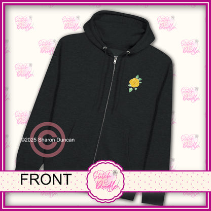 Be Your Own Kind of Beautiful - Back and Front Print - Premium Unisex Zip Hoodie Black