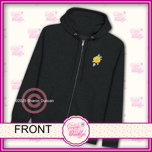 Be Your Own Kind of Beautiful - Back and Front Print - Premium Unisex Zip Hoodie Black