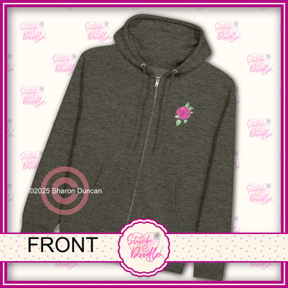 Be Your Own Kind of Beautiful - Back and Front Print - Premium Unisex Zip Hoodie Grey
