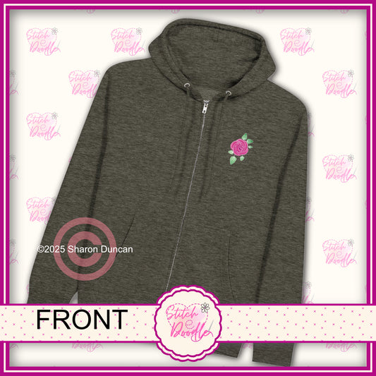 Be Your Own Kind of Beautiful - Back and Front Print - Premium Unisex Zip Hoodie Grey