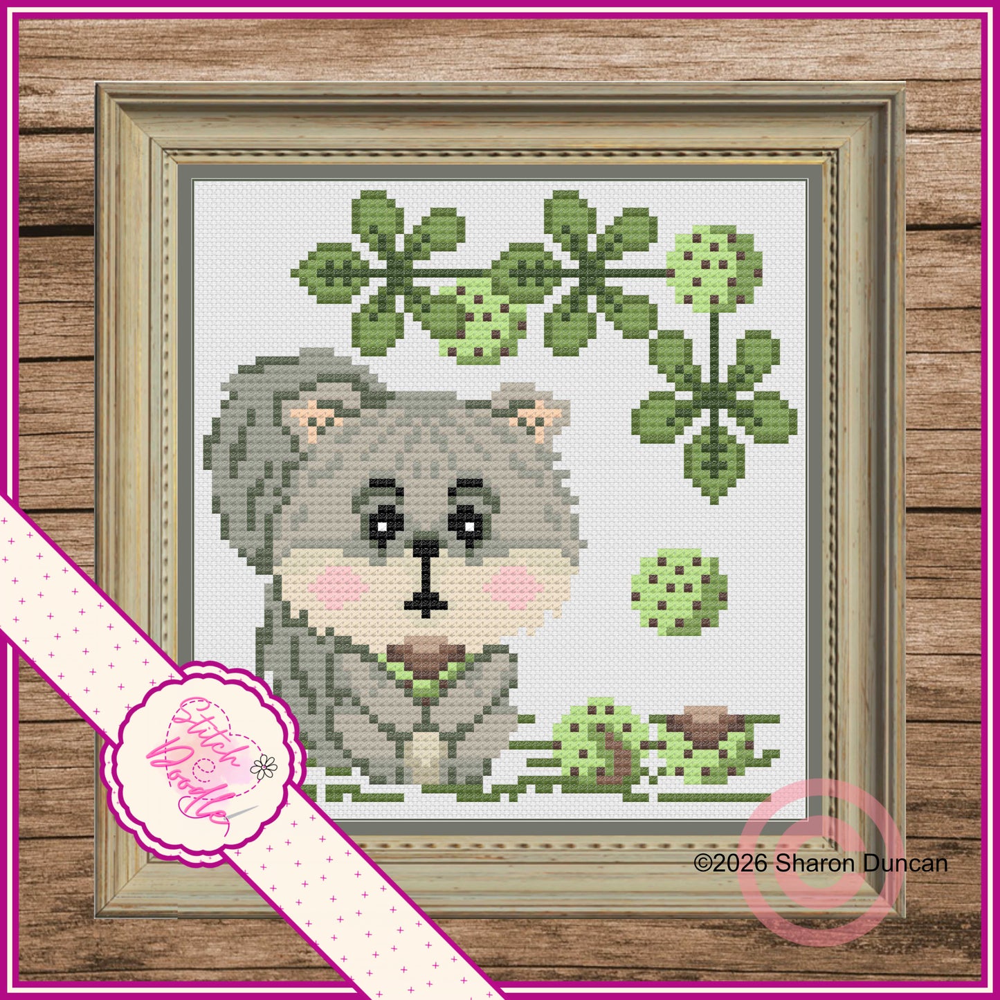 Nutty Nook Set of 2 Cross Stitch Charts Oakley and Nutkin - 120gsm Paper Chart Pack