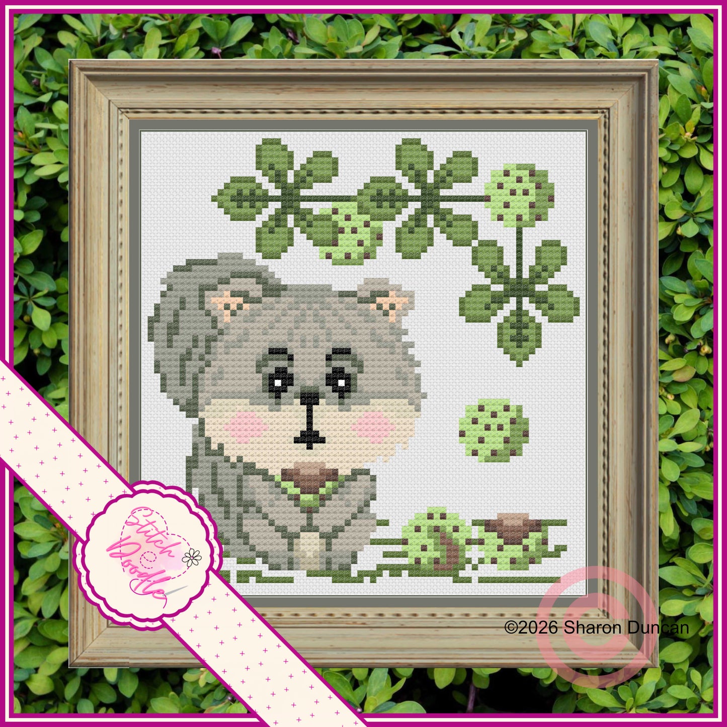 Nutty Nook Set of 2 Cross Stitch Charts Oakley and Nutkin - 120gsm Paper Chart Pack