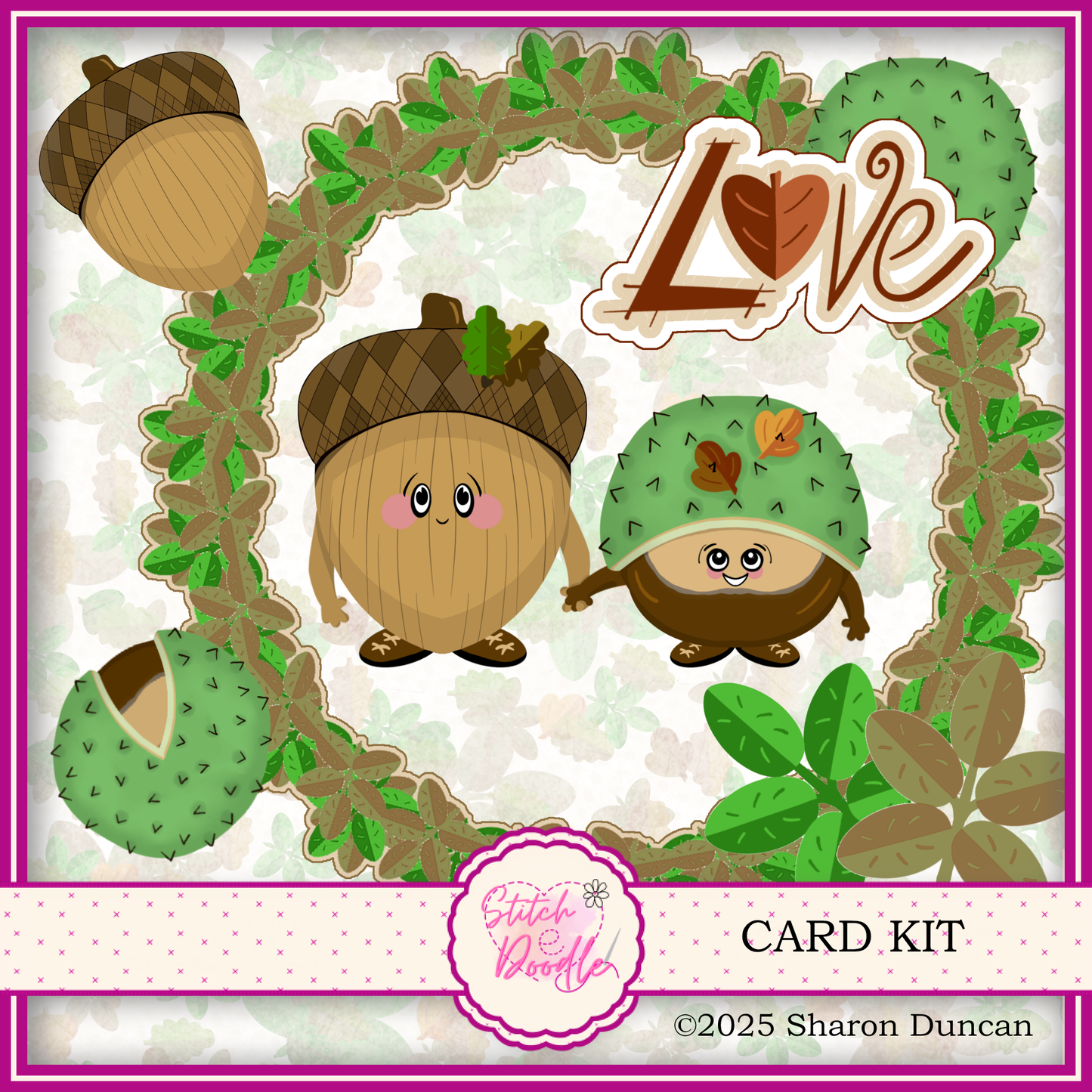 The Nutty Nook Paper craft kit: 48 Piece Card Making Kit (Digital Download)