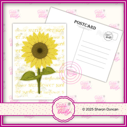 A5 Art Print/Postcard 6 Piece Collection - Pretty Paintbox Petals Set 1