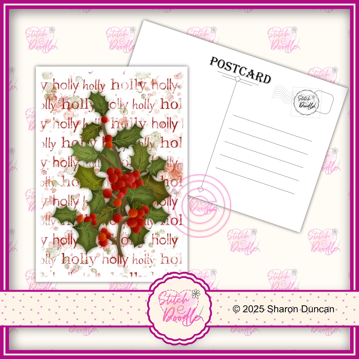 A5 Art Print/Postcard 6 Piece Collection - Pretty Paintbox Petals Set 1