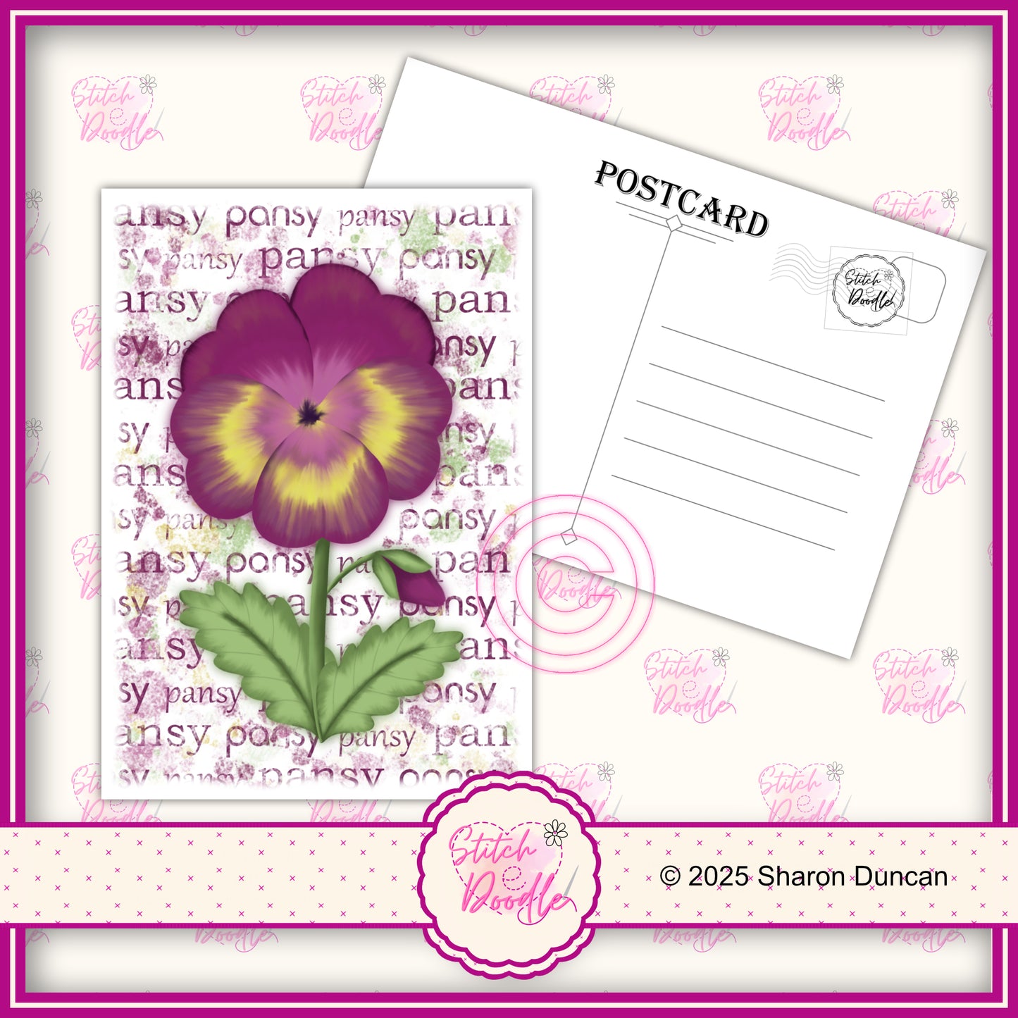 A5 Art Print/Postcard 6 Piece Collection - Vibrant Paintbox Petals Set 2