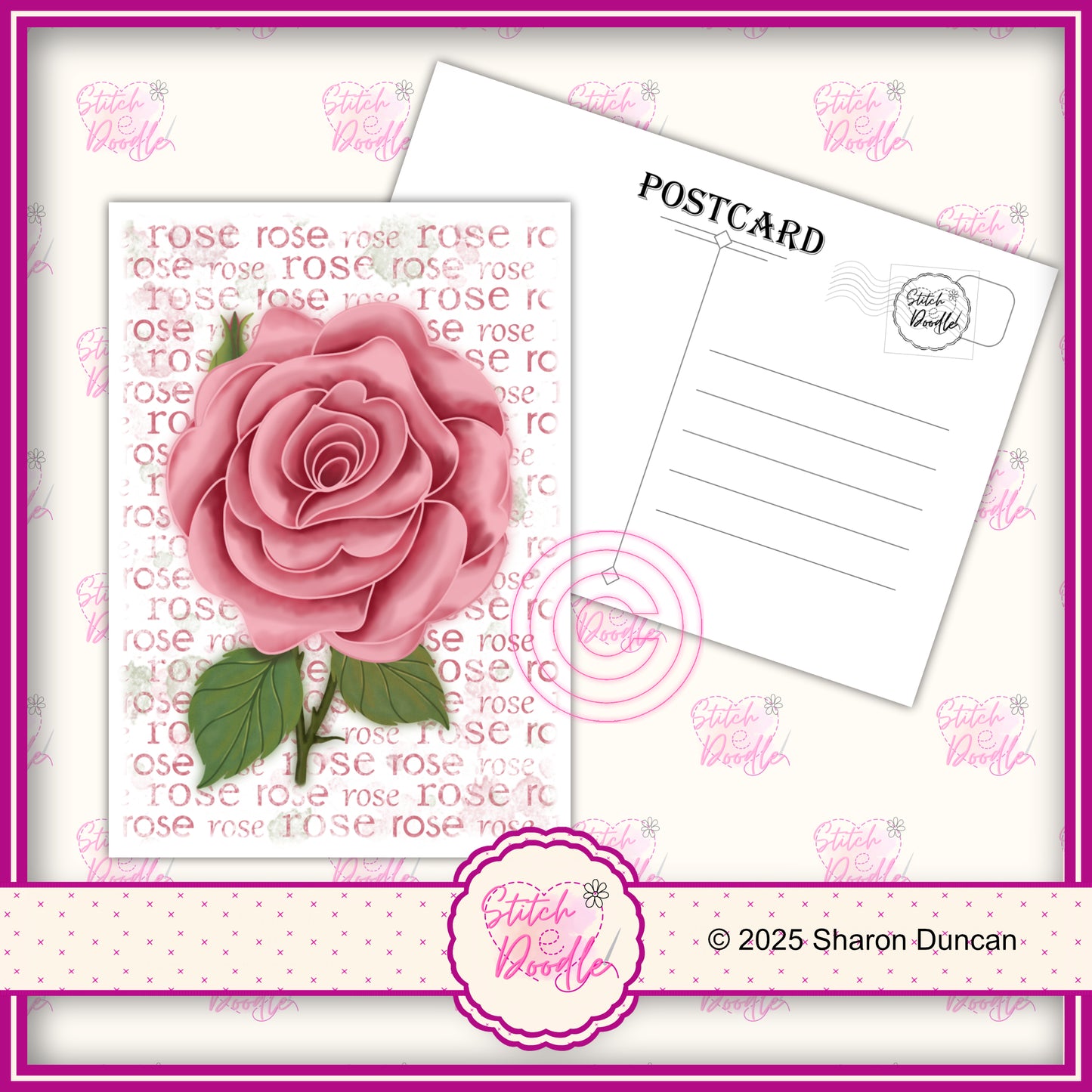 A5 Art Print/Postcard 6 Piece Collection - Vibrant Paintbox Petals Set 2