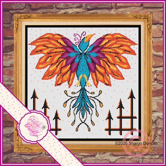 Cross Stitch Chart - Phoenix Rising - Digital Download