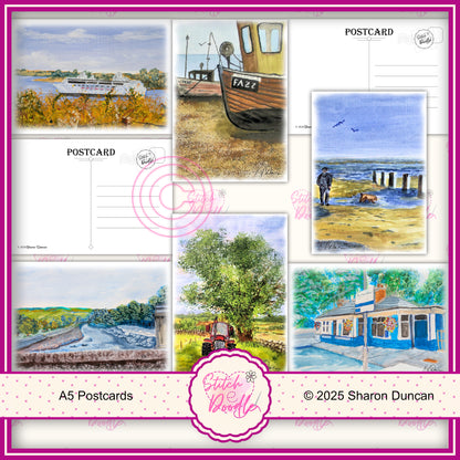 A5 Art Print/Postcard 6 Piece Collection - Painted Scenes from Scotland