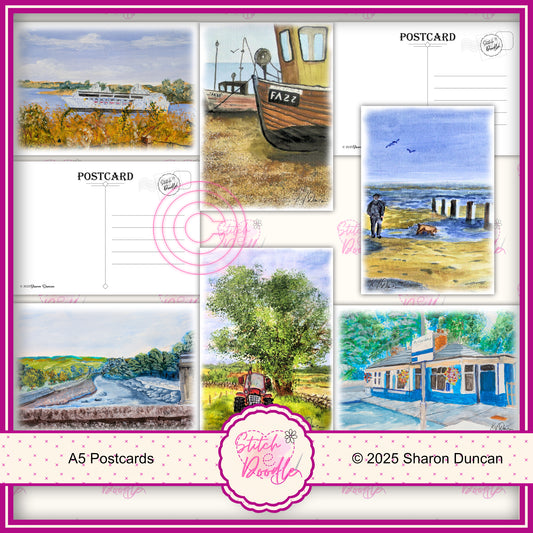 A5 Art Print/Postcard 6 Piece Collection - Painted Scenes from Scotland